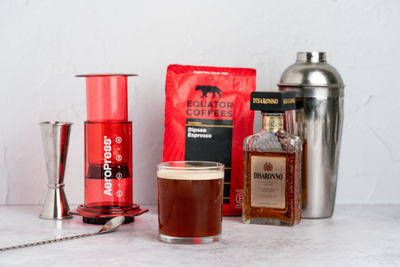 AeroPress Clear Red  Tropical Coffee Amaretto Sour