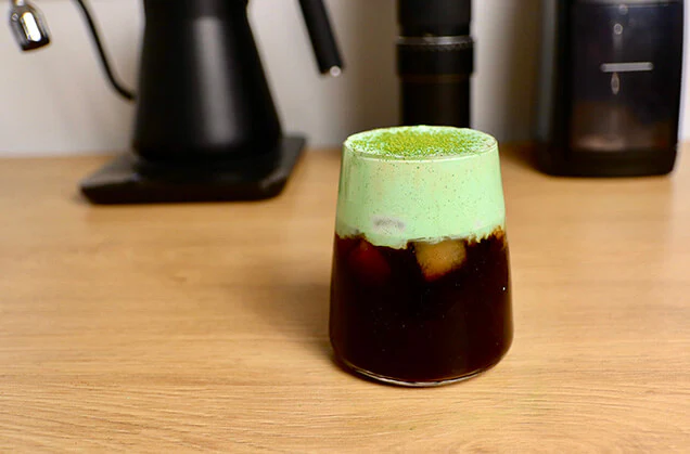 Irish Cream Iced Coffee with Matcha Cold Foam