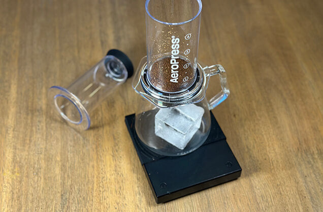 Iced AeroPress flash brew