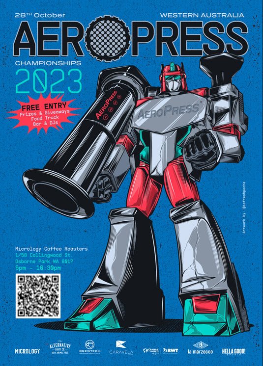 Western Australian AeroPress Championship 2023 poster