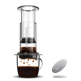 AeroPress Clear Coffee Maker & Stainless Steel Filter Bundle #color_clear