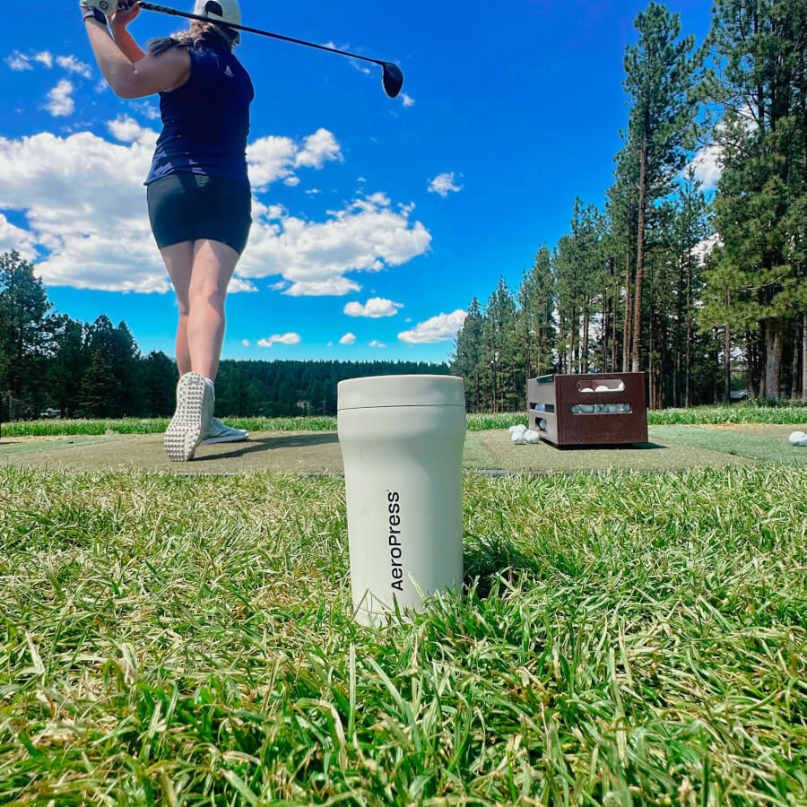 AeroPress Cream Travel Coffee Tumbler #color_cream