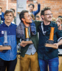 2013 World AeroPress champions with trophies
