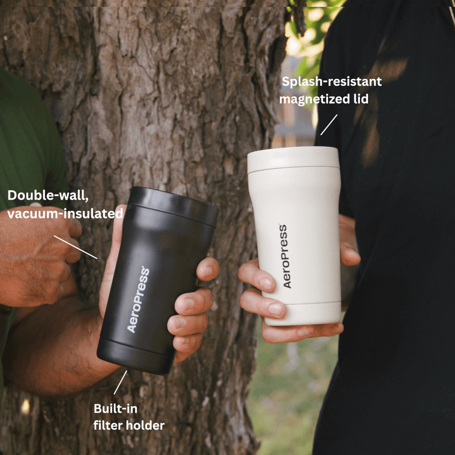 AeroPress Cream Travel Coffee Tumbler #color_cream