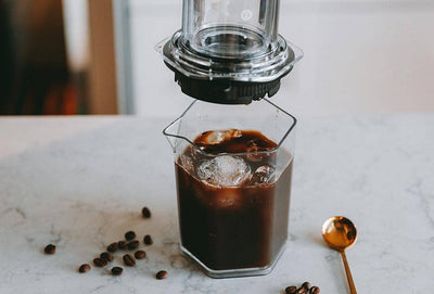 Instant cold brew XL size in AeroPress carafe