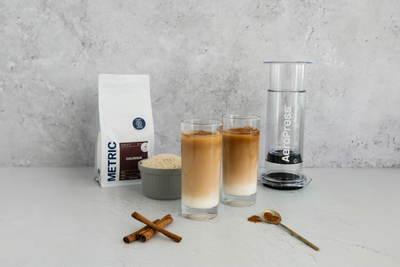 Horchata Iced Latte with AeroPress Clear XL