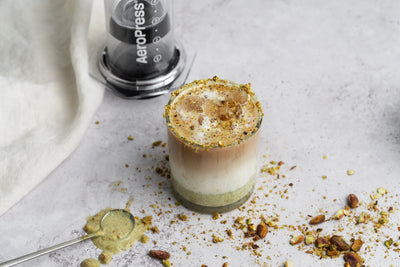 AeroPress Pistachio Latte