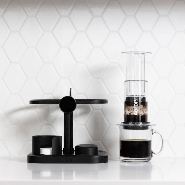AeroPress Clear Coffee Maker + Organizer Stand Bundle