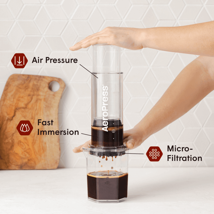 AeroPress XL Coffee Maker - 3-in-1 Brewing For Espresso, French Press & Pour Over Style, Fast 1-Minute Brew