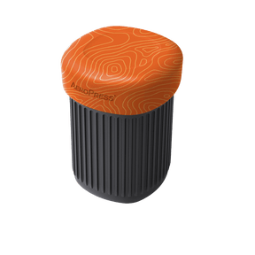 Orange lid on cup