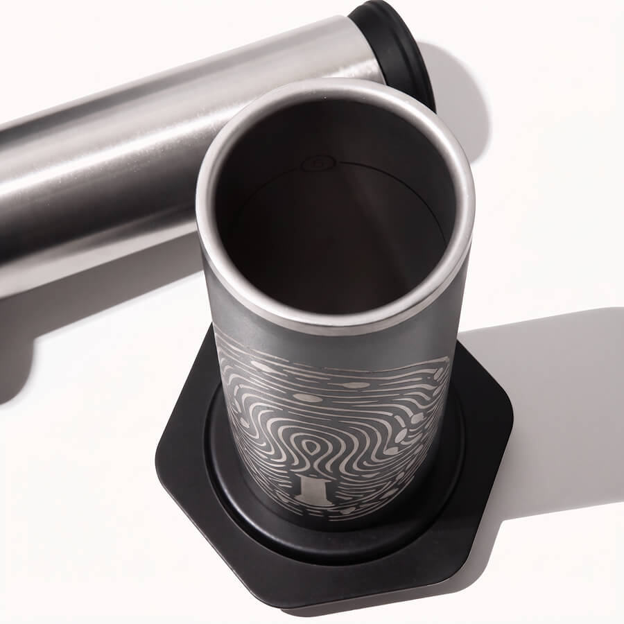 AeroPress Steel LE on white background #color_limited edition