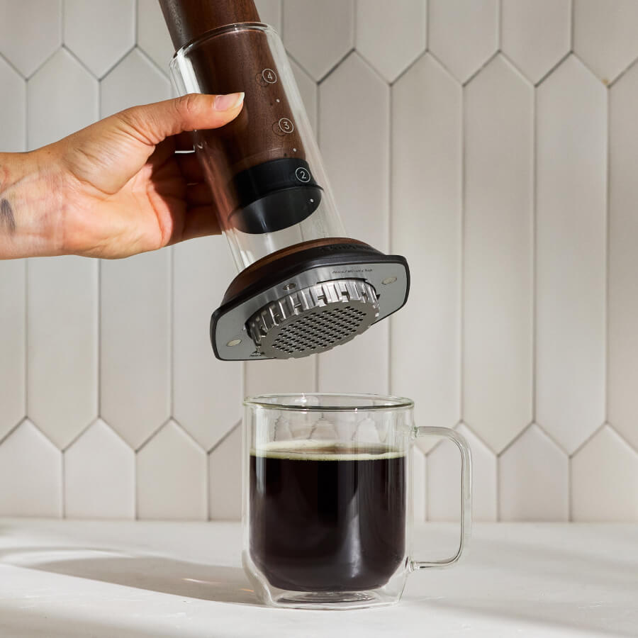AeroPress Coffee Maker - Premium Walnut