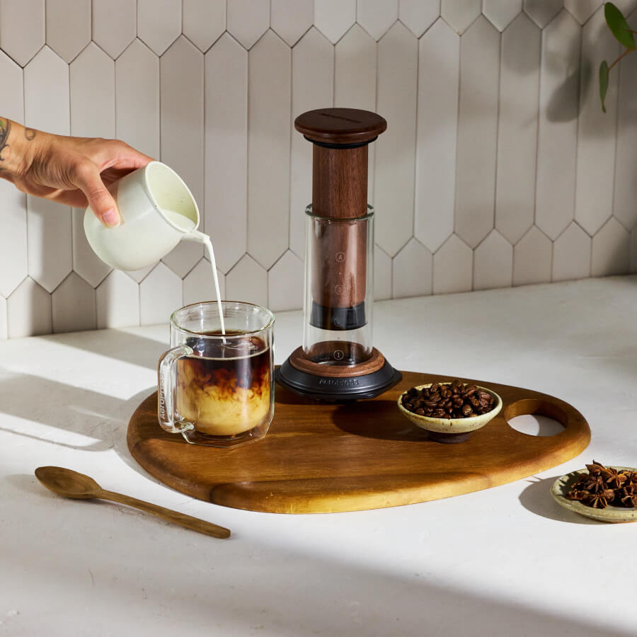 AeroPress Coffee Maker - Premium Walnut