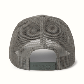 Back view of a green mesh cap on a white background #color_green