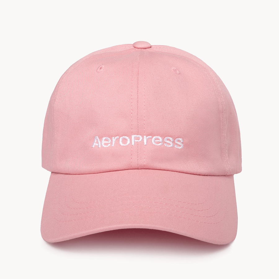 Pink cap with AeroPress logo on a white background #color_pink