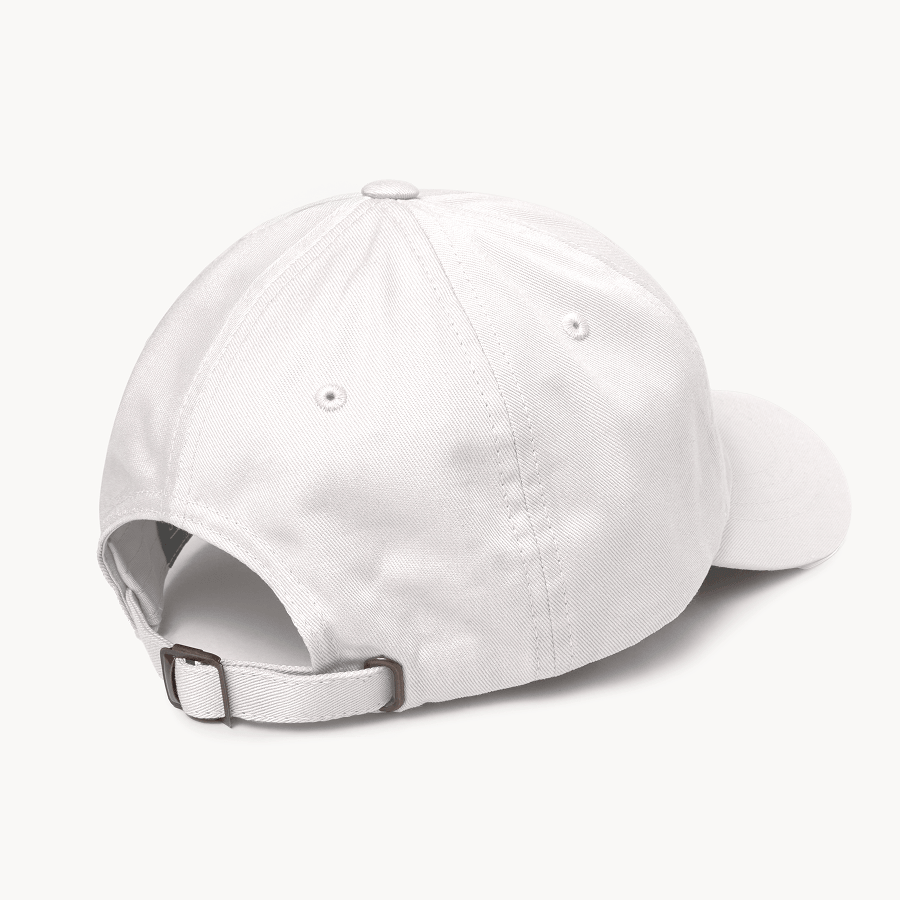 White baseball cap on a white background #color_white
