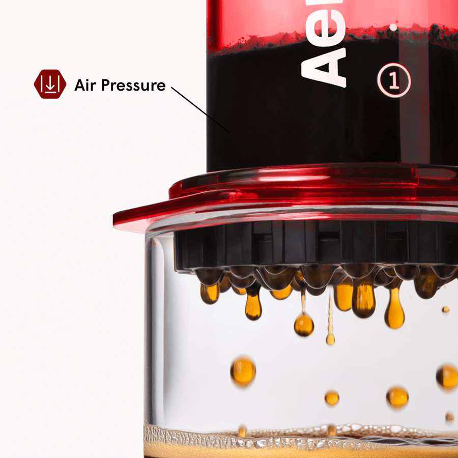 Clear Red AeroPress Coffee Press   #color_red