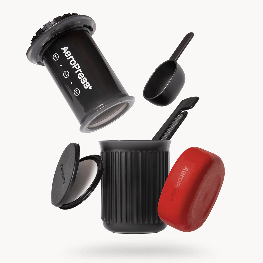 AeroPress Go Travel Coffee Maker & Stainless Steel Filter Bundle