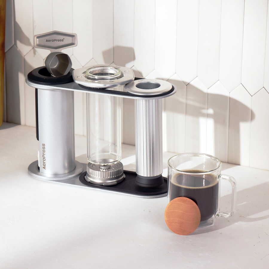 AeroPress Flow Control Station – Stainless Steel