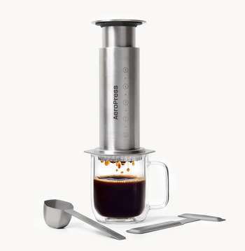 AeroPress Coffee Maker - Steel/Black