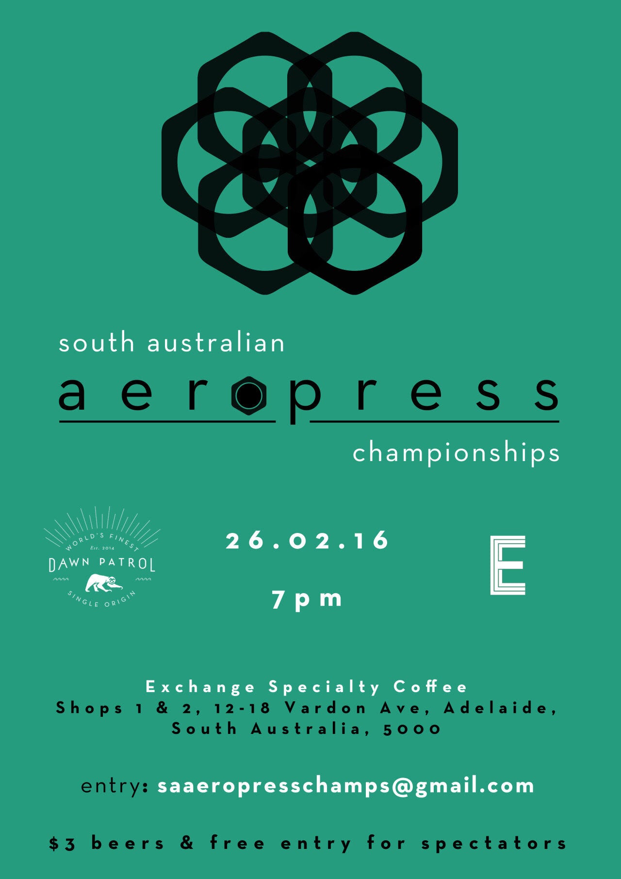 2016 South Australian AeroPress Championship poster