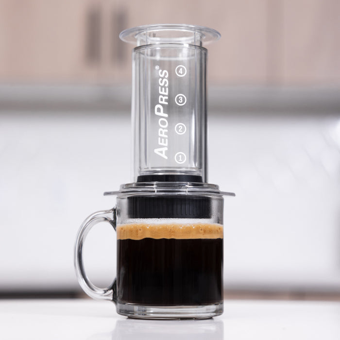 AeroPress Clear Coffee Maker & Flow Control Filter Cap Bundle