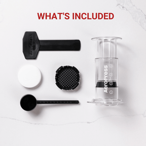 What's included with AeroPress Coffee Maker - Clear