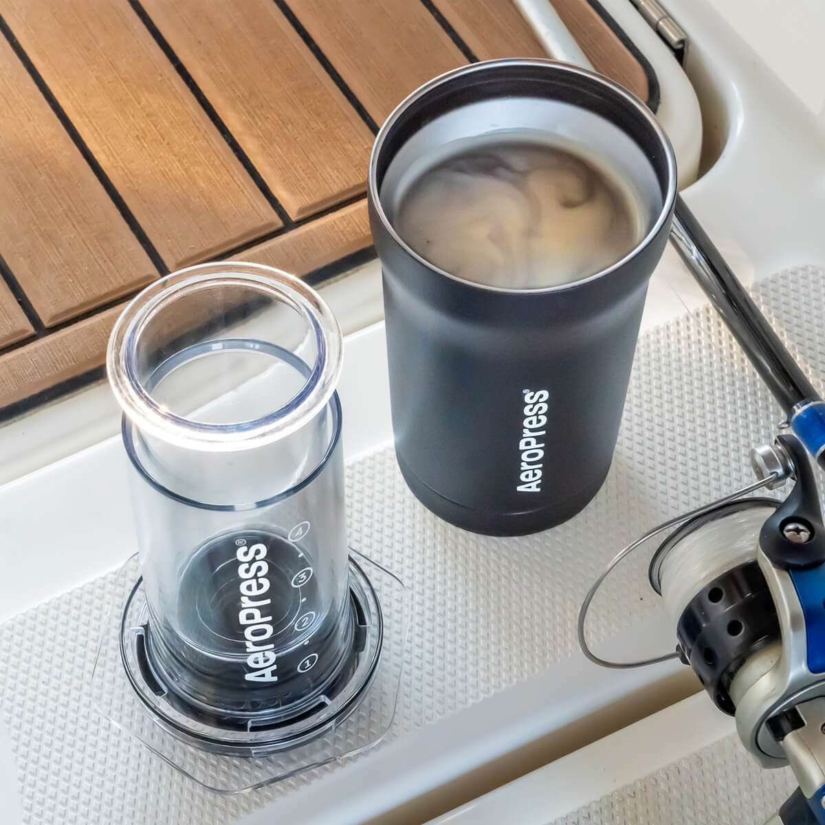 AeroPress Black Travel Coffee Tumbler  #color_black