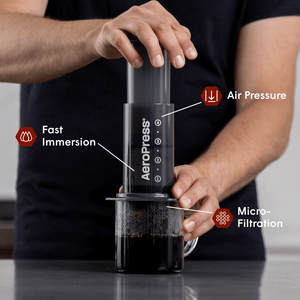 AeroPress Original Coffee Maker in use