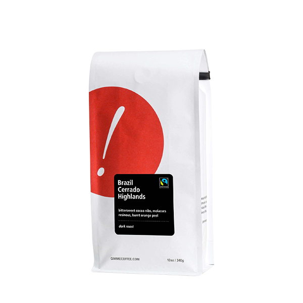 Brazil Cerrado Highlands  Fairtrade Dark Roast 12 oz