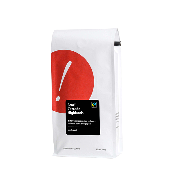 Brazil Cerrado Highlands  Fairtrade Dark Roast 12 oz