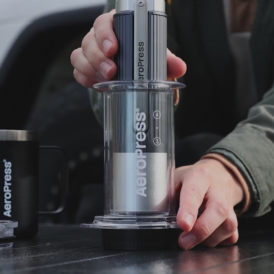 AeroPress Manual Coffee Grinder - How to Use demo video
