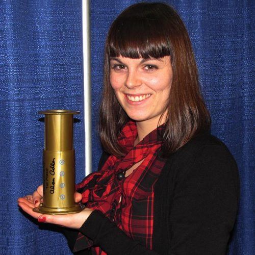 Photo of 2012 World AeroPress Champion Charlene de Buysere